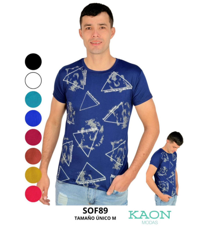 REMERA MASC.M/C CON LETRAS.SOFIA