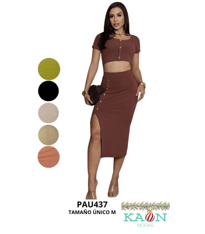 CONJUNTO POLLERA AL CUERPO