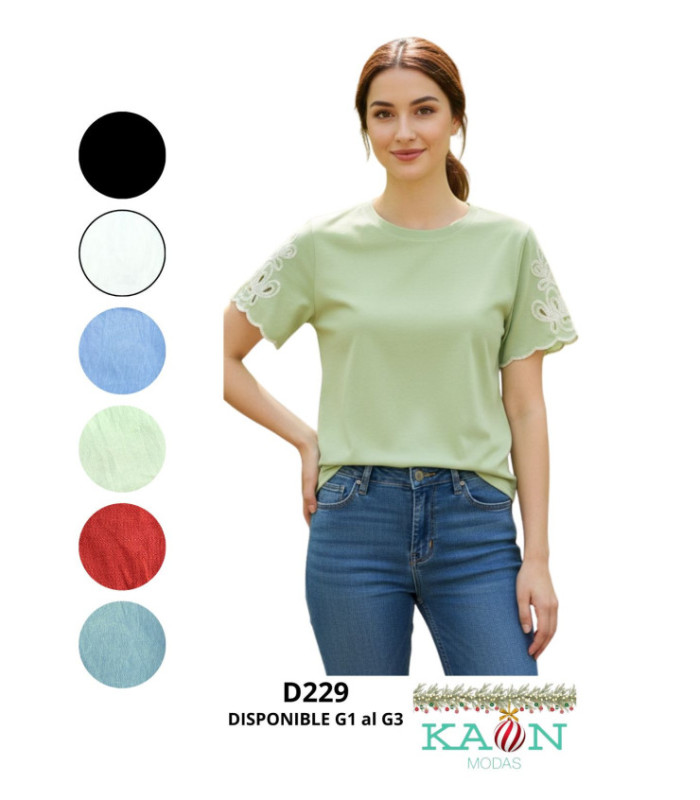 BLUS.PLUS SIZE MANG.BORDADO G1 AL G3