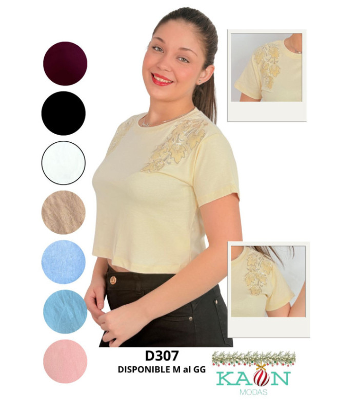 CROPPED M/C DISEÑO  FLOR