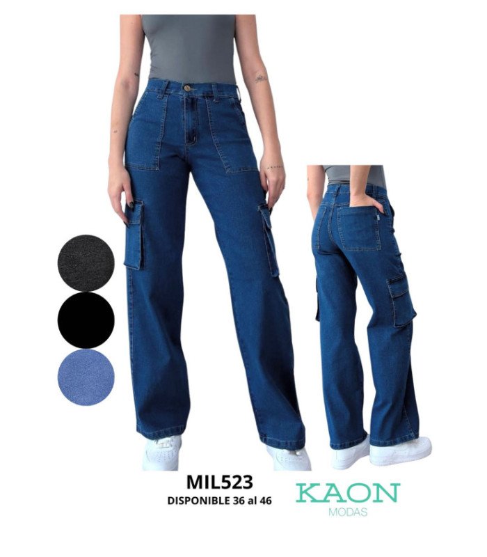 Pantalon Cargo Mom C/ Lycra. Milku - Kaon Modas CDE
