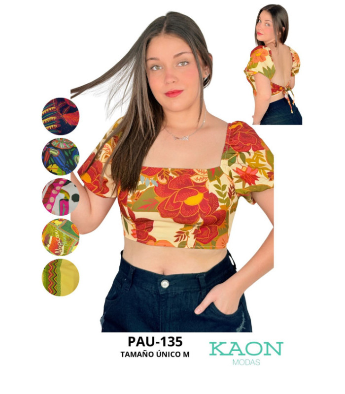 CROP M/C ESTAMPADA