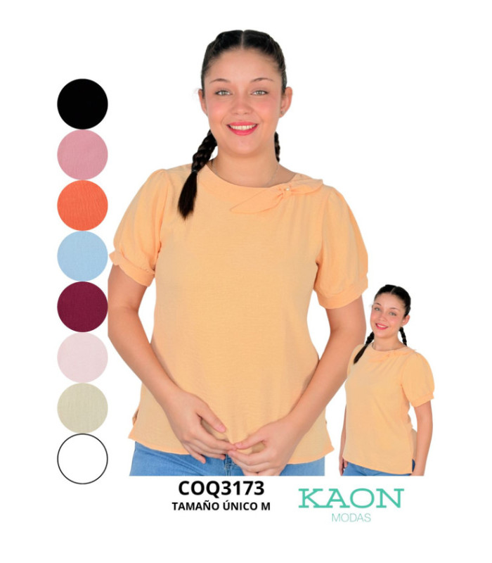 BLUSA M/C SRTA.TELA DUNNA.COQUETA