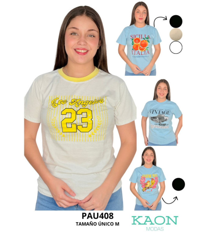Remera Alg.fem.6 Diseños Diferentes - Kaon Modas CDE