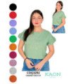 Cropped C/ Brillo Manga Friuncido. Coqueta - Kaon Modas CDE